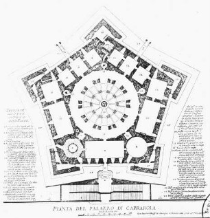 Caprarola, Palazzo Farnese, Grundriss