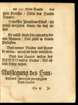 Außlegung des Hundert und Zwey und zwentzigsten Psalm Davids.