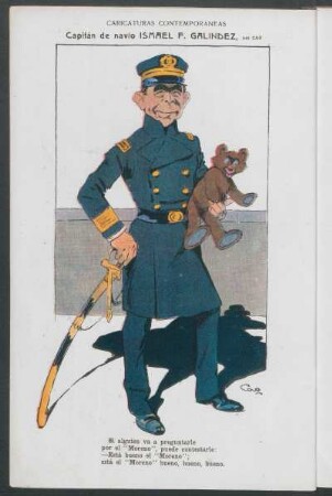 Capitán de navío Ismael F. Galíndez : Caricaturas contemporáneas