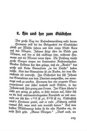 2. Hin und her zum Städtchen
