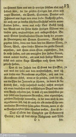 Eigne Recension von Sistem der Ewigkeit 13,72-85