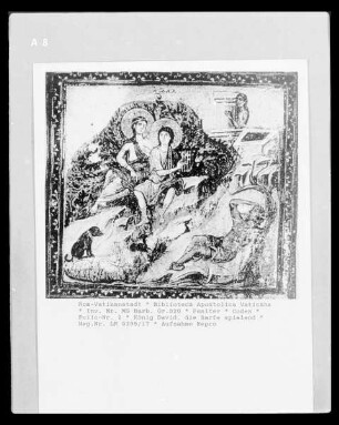 Psalter — König David, die Harfe spielend, Folio 2 recto