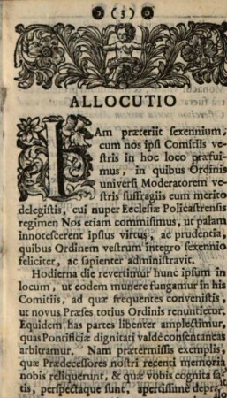 Allocutio Habita XIII. Kalendas Junias MDCCXLVII. In Comitiis Generalibus Fratrum Minorum S. Francisci Conventualium