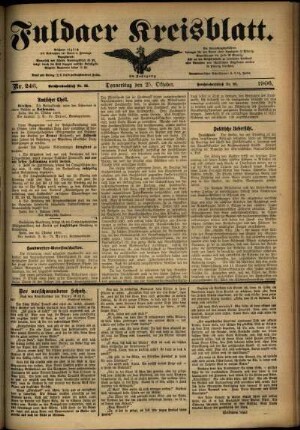 Ausgabe vom Donnerstag, den 25. Oktober 1906.