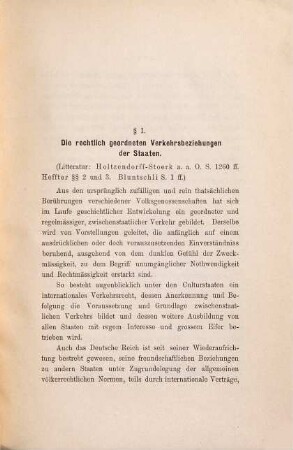 Die Rechtsbeziehungen "befreundeter Staaten" nach deutschem Reichsrecht