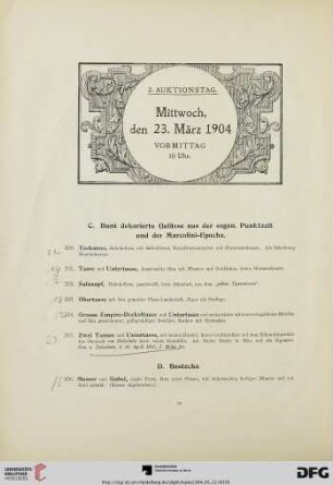 D. Bestecke (Nr. 206-210)