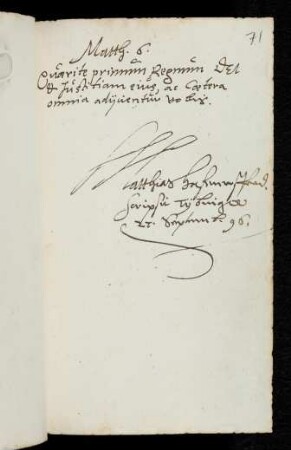 71r, Hafenreffer, Matthias