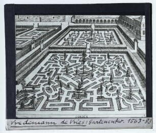 Vredeman de Vries, Garten mit ornamental-geometrischen Rasenflächen
