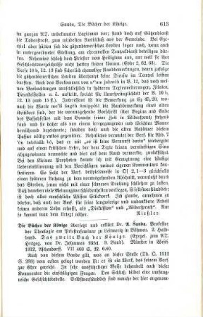 613-615 [Rezension] Šanda, Albert, Das zweite Buch der Könige