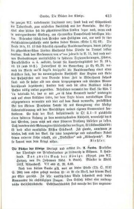 613-615 [Rezension] Šanda, Albert, Das zweite Buch der Könige