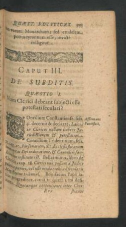Caput III. De Subditis.