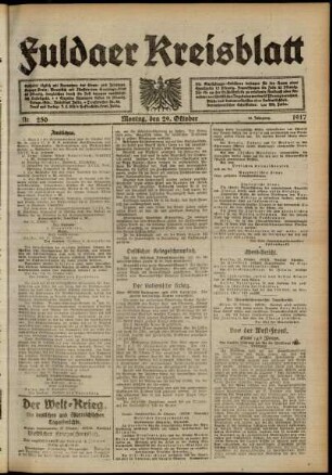 Ausgabe vom Montag, den 29. Oktober 1917.