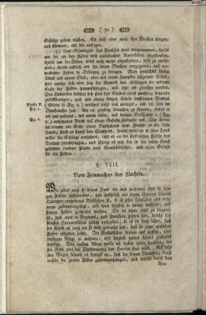 §. VIII. Vom Feinmachen des Flachses