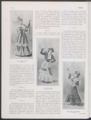 [Fotografía de] Srta. Amalia Revet [El Eliseo], Srta. Luisa Garland [Calle de Sevilla], Srta. María Luisa Guislain [La Lidia]