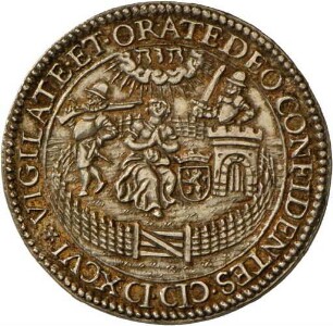Medaille auf die Drohung des Erzherzogs Albert gegen Zeeland, 1596