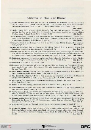 Bildwerke in Holz und Bronze (Nr. 125-152)