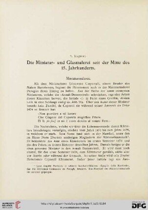 7. Kapitel: Die Miniatur- und Glasmalerei seit der Mitte des 15. Jahrhunderts