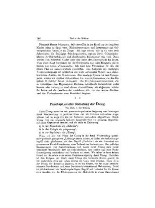 Psychophysische Bedeutung der Übung