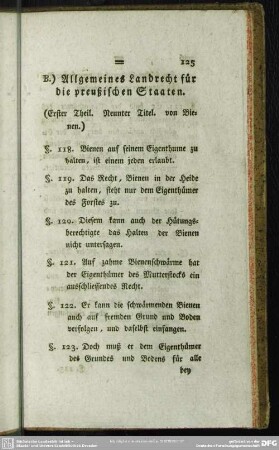 [Anhang] B) Allgemeines Landrecht für die preußischen Staaten