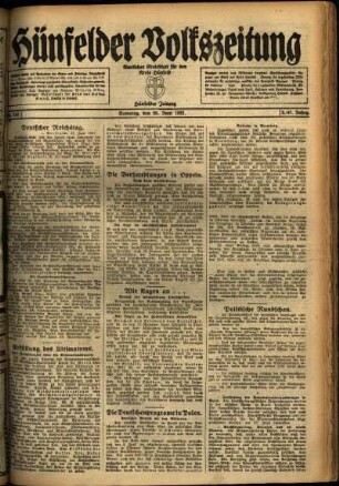 Ausgabe vom Samstag, den 25. Juni 1921.