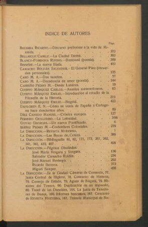 Índice de autores
