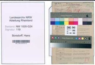 Entnazifizierung Hans Borsdorff , geb. 22.08.1906 (Assessor)