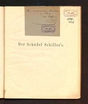 Der Schädel Schiller's