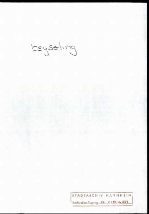 Keyserling, Hermann Graf, Berlin, Schriftwechsel mit Wichert