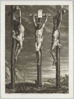 Christus am Kreuz zwischen den zwei Dieben
