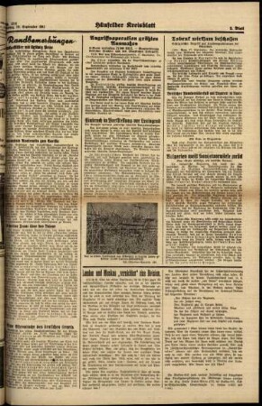 Zweite Ausgabe vom Freitag, den 19. September 1941.