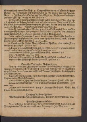 Teutsche Bücher der Reformirten.