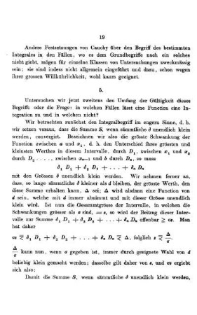 § 5. Bedingungen der Möglichkeit eines bestimmten Integrals.