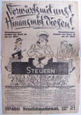 Illustrierter Sonderdruck der DNVP zur Reichstagswahl 1928 (oder Preußischen Landtagswahl)