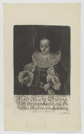 Bildnis der Maria Sabina Kress von Kressenstein