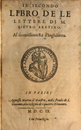 Del ... libro de le lettere di M. Pietro Aretino, 2. Al sacratissimo re d'Inghilterra