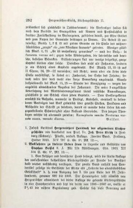 292-294 [Rezension] Hergenröther, Joseph, Die Kirche als Leiterin der abendländischen Gesellschaft. Mit einer Karte: Provinciae ecclesiasticae Europae medio saec. XIV