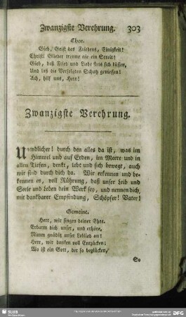 Zwanzigste Verehrung
