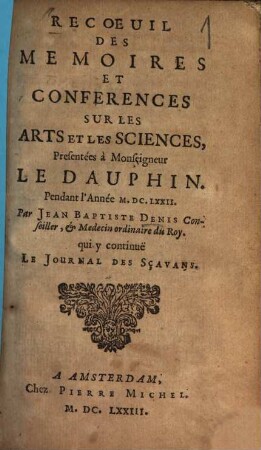 Journal des sçavans. 1671