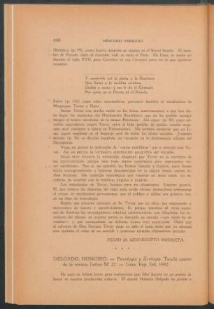 "Psicología y Ecología" por Honorio Delgado