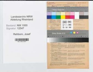 Entnazifizierung Josef Rehborn, geb. 30.05.1886 (Vertreter)