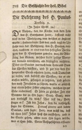 Die Bekehrung des H. Paulus. Apostelg. 9.