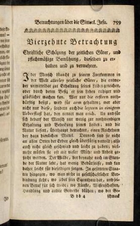 759-768, Vierzehnte Betrachtung.