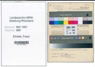 Entnazifizierung Franz Ehmke, geb. 24.07.1898 (Gaertner)