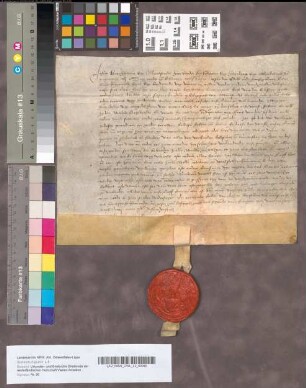 Belofte van Johan, Burggrave van Montfoort, om Reinauld, Heere van Brederode van Vianen, te vrijen van zijn borgtocht in het tractaat van huwelijk tusschen Johan van Merode, Heer van Moreaulmez, en Philippote van Montfoort, zuster van eerstgenoemde, 14 Juni 1555. Perkament met 1 uithangend zegel.