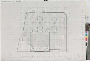 Münster (Münster) Hörsaalgebäude der Universität am Neuplatz Grundriß Eingangsgeschoß 1966/67 1 : 100 78 x 113 Pause Dr. F. W. Kraemer, Architekt, Braunschweig Regierung Münster Nr. 34045