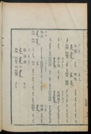 Sula gisun i hacin. duici = 散語類 第四