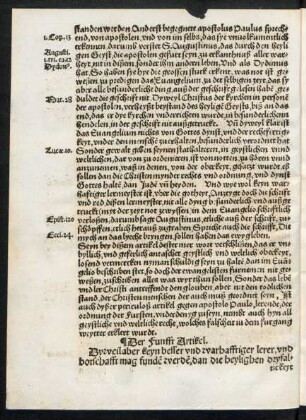 Der Funfft Artikel.