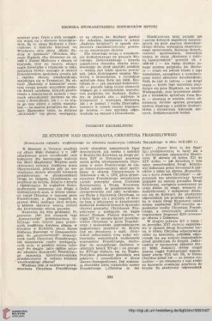 20: Ze studiów nad ikonografią Chrystusa Frasobliwego