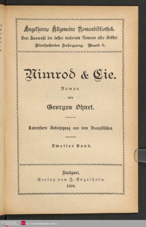 2: Nimrod & Cie : Roman