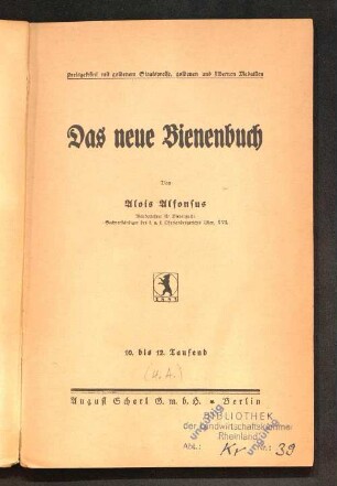 Das neue Bienenbuch